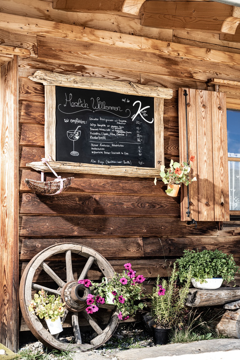 Wooden portal with door
